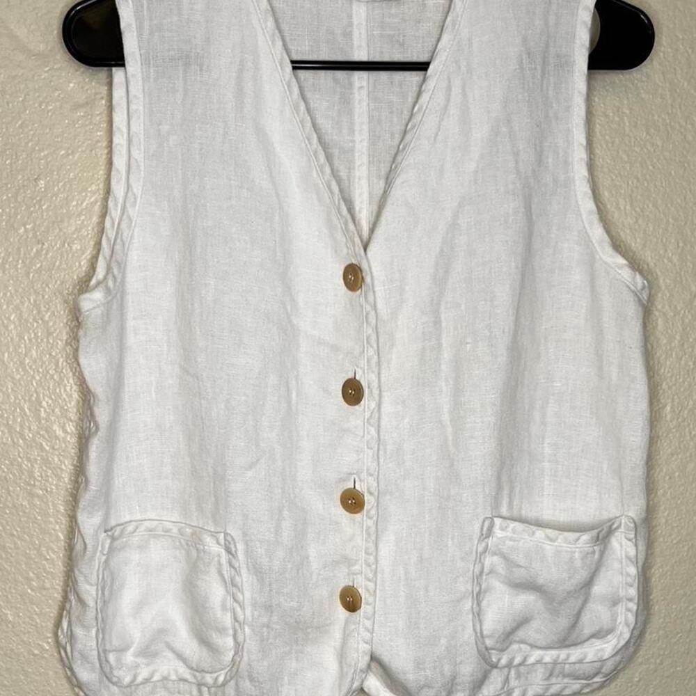 Preston & York 100% Linen Vest – Size S Petite